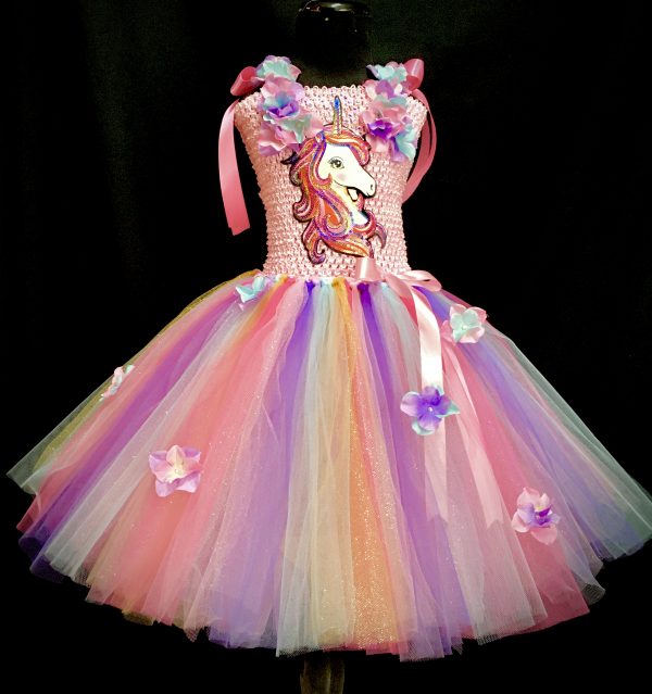 CUSTOM MADE Child tutu dress - Girls Magical Sparkle Unicorn Tutu Dress SIZE: Fits up to 6yrs
