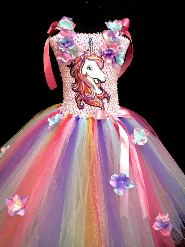 CUSTOM MADE Child tutu dress - Girls Magical Sparkle Unicorn Tutu Dress SIZE: Fits up to 6yrs - Image 3