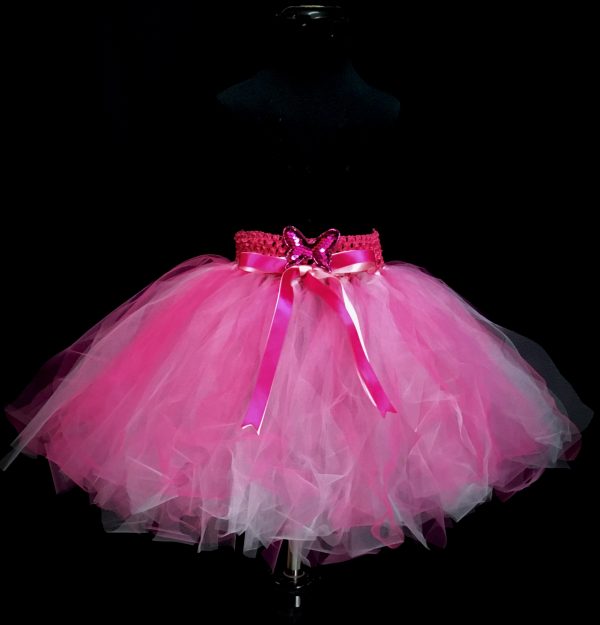 CUSTOM MADE Child tutu – GIRLS Simple Pink/White Tutu Fits up to 6yrs - Image 3