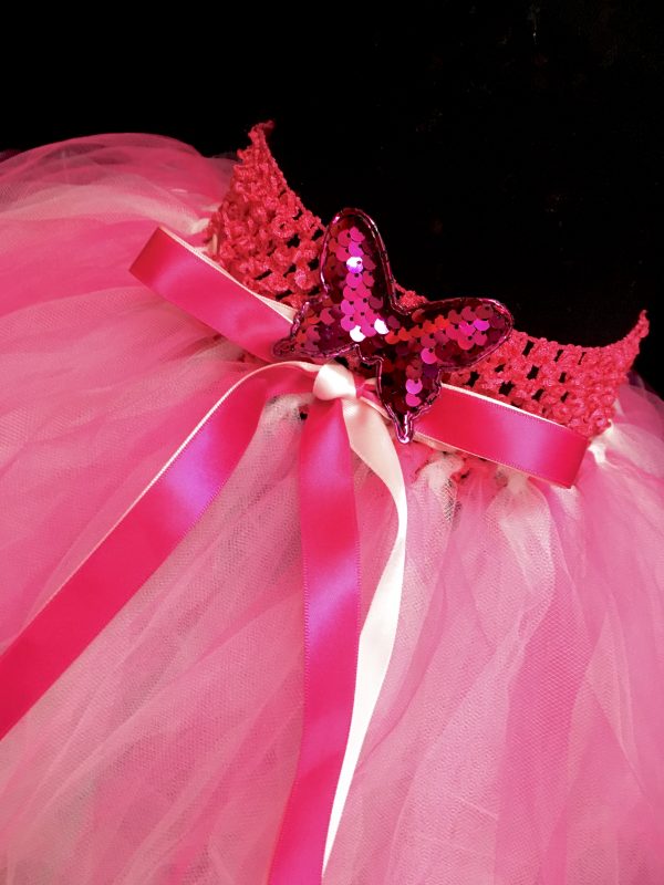 CUSTOM MADE Child tutu – GIRLS Simple Pink/White Tutu Fits up to 6yrs - Image 2