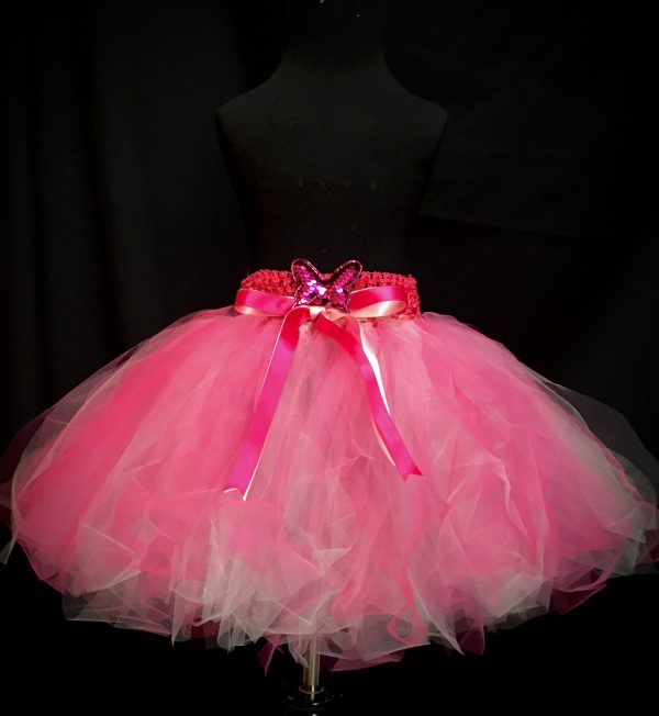 CUSTOM MADE Child tutu – GIRLS Simple Pink/White Tutu Fits up to 6yrs