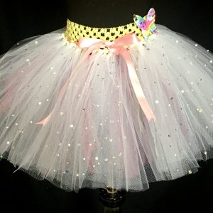 CUSTOM MADE Child tutu – TODDLER White Sparkle Tutu Fits up to 2yrs