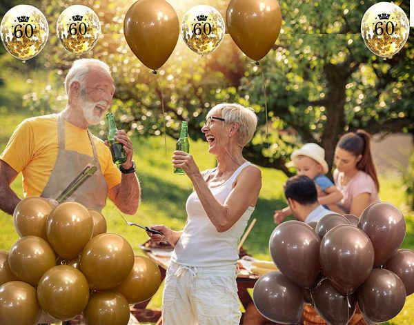 BALLOONS - Latex 12inch - 10 Pack - DARK BROWN Balloon - Image 5