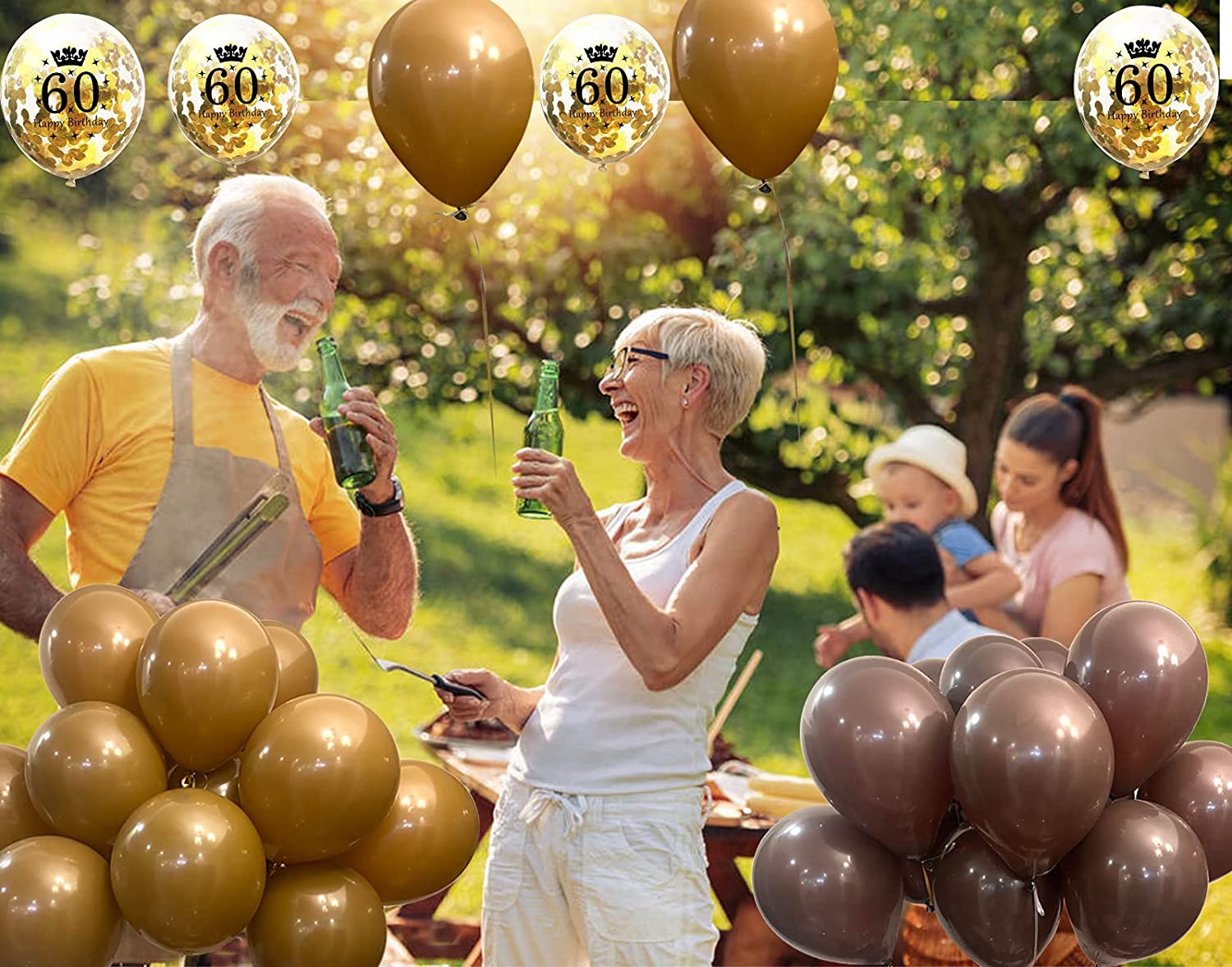 BALLOONS - Latex 12inch - 10 Pack - DARK BROWN Balloon - Image 5