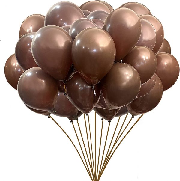 BALLOONS - Latex 12inch - 10 Pack - DARK BROWN Balloon