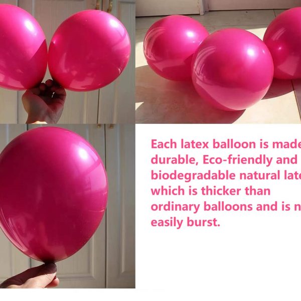 BALLOONS – Latex 12inch – 10 Pack – HOT PINK Balloon