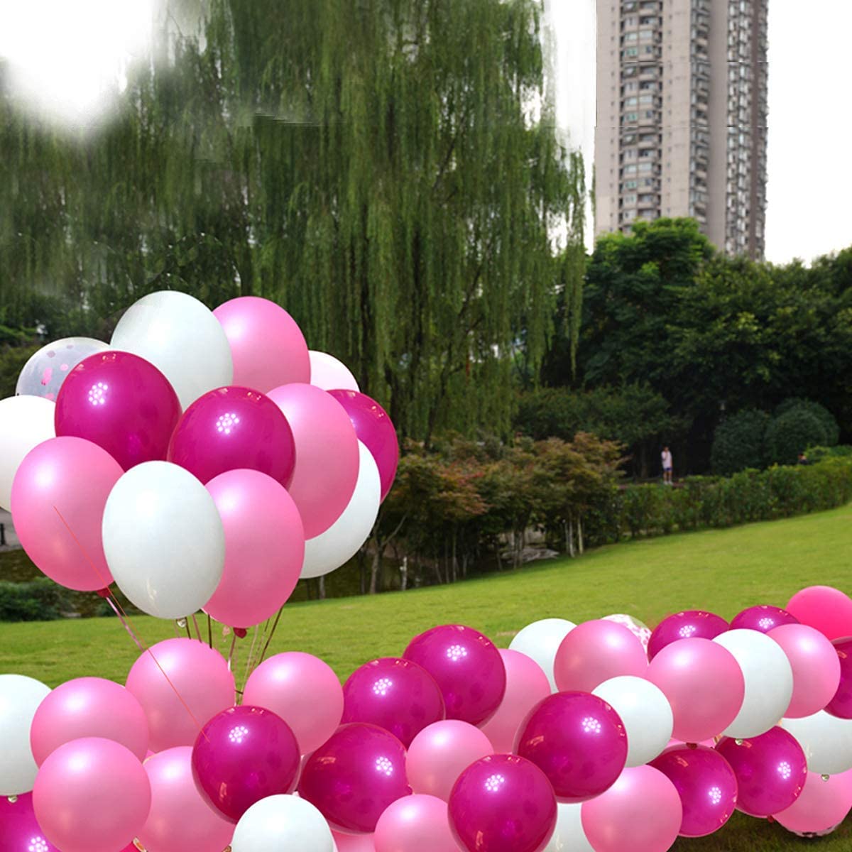 BALLOONS - Latex 12inch - 10 Pack - HOT PINK Balloon - Image 4
