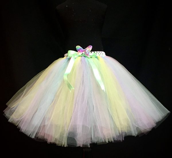 CUSTOM MADE Child tutu – Girls Light Pastel knee length fluffy tutu Fits up to 6yrs - Image 2