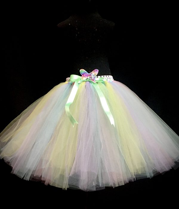 CUSTOM MADE Child tutu – Girls Light Pastel knee length fluffy tutu Fits up to 6yrs