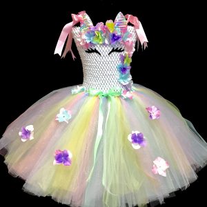 CUSTOM MADE Child tutu dress - PASTEL Unicorn 3-LAYER Tutu Dress SIZE: Fits up to 6yrs