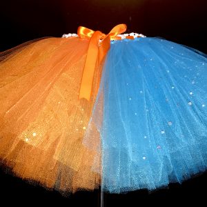 CUSTOM MADE Child tutu – TODDLER Turquoise/Orange Sparkle Tutu Fits up to 3yrs