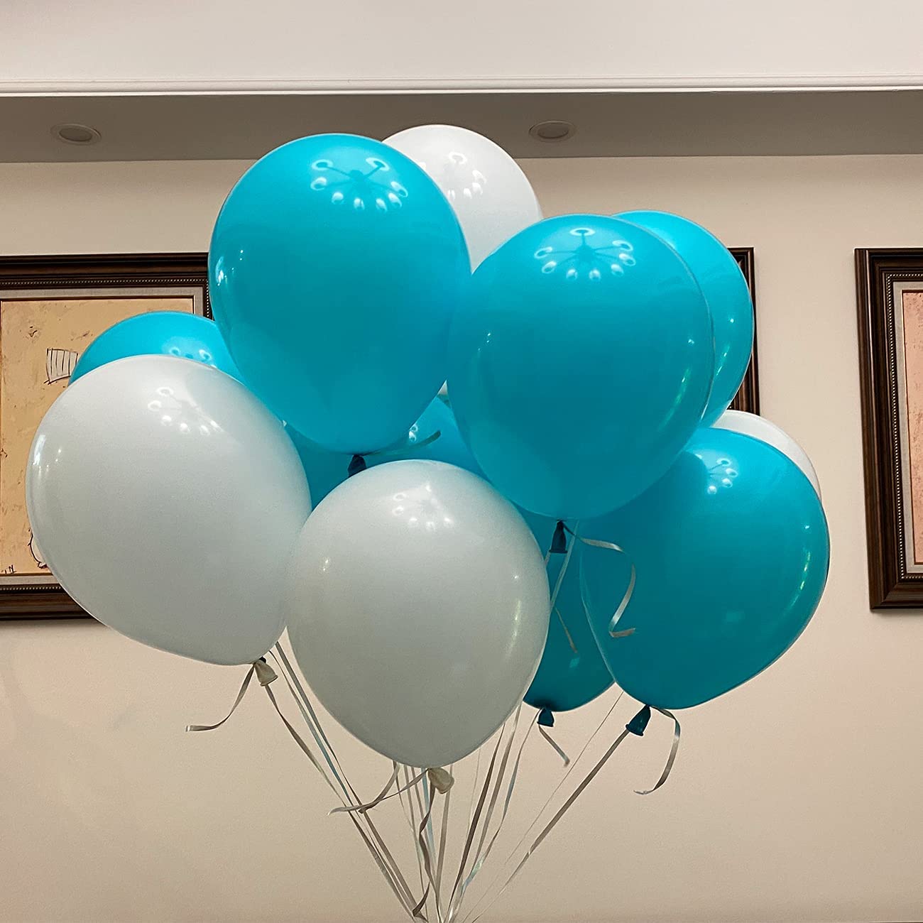 BALLOONS - Latex 12inch - 10 Pack - TURQUOISE BLUE Balloon - Image 3