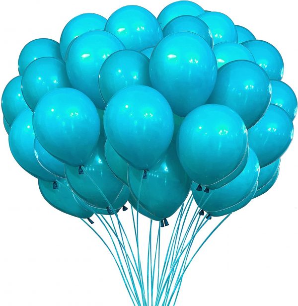 BALLOONS - Latex 12inch - 10 Pack - TURQUOISE BLUE Balloon