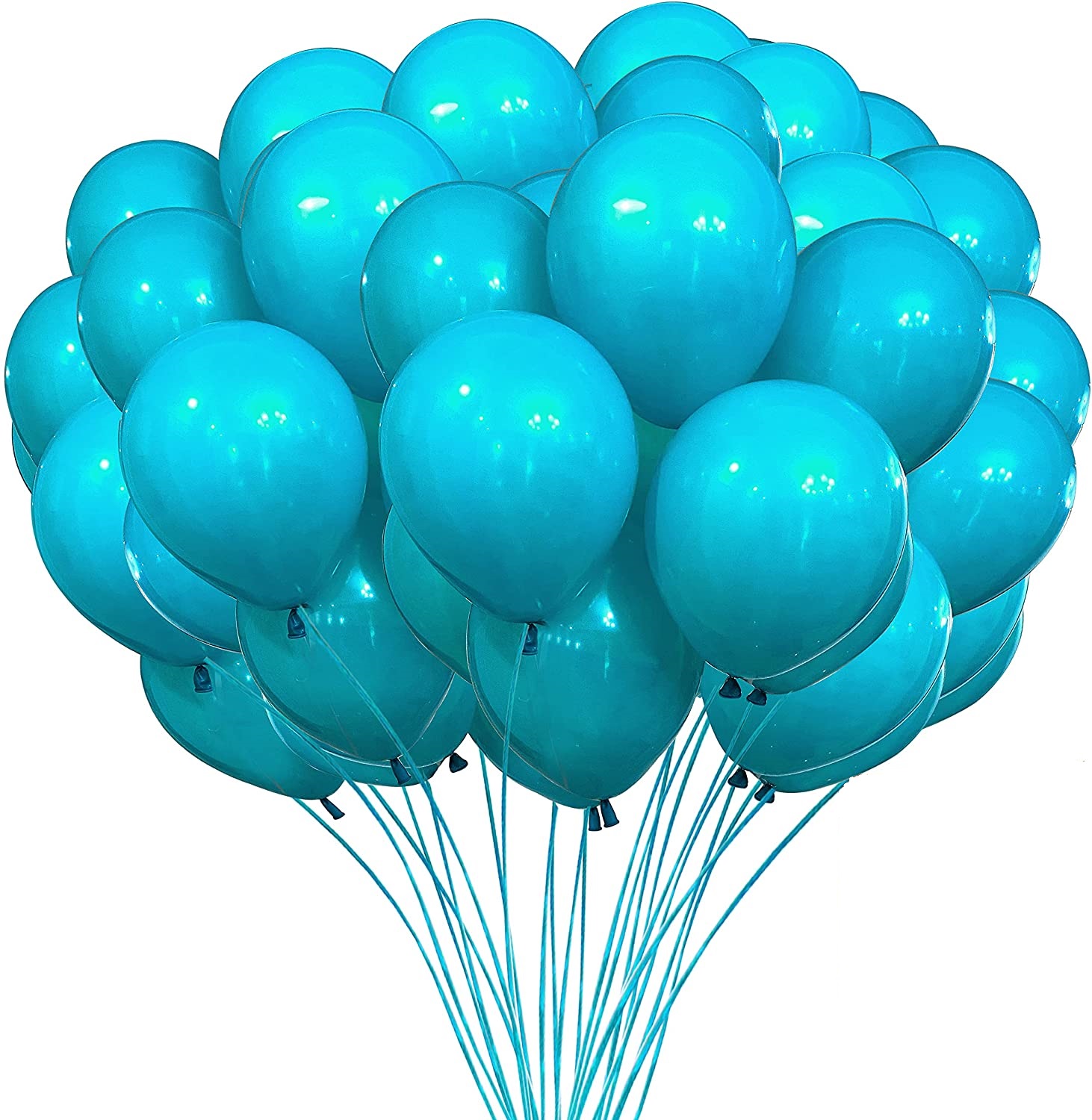 BALLOONS - Latex 12inch - 10 Pack - TURQUOISE BLUE Balloon