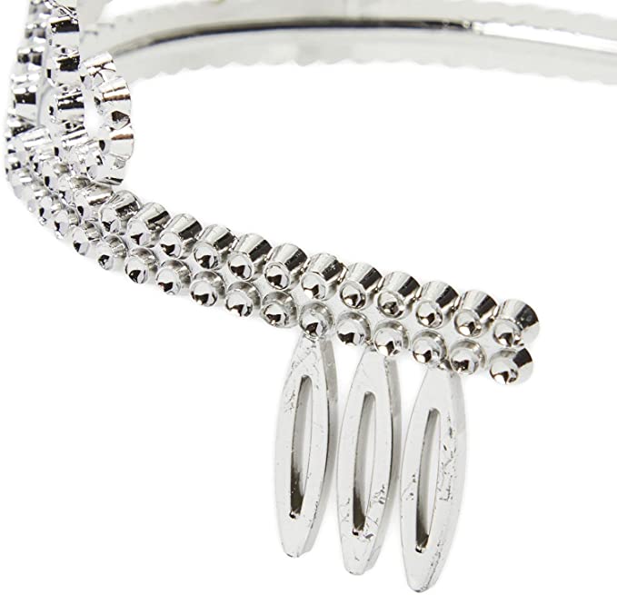 Girls SILVER Plastic Princess Tiara - Image 4