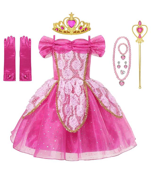 Little Girl Sleeping Beauty Costume with Accessories