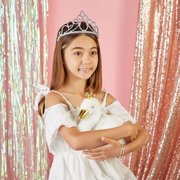 Girls SILVER Plastic Princess Tiara - Image 2