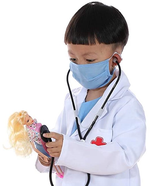 Career Day DOCTOR - BOYS Pretend-Play BLUE Doctor Costume for Kids