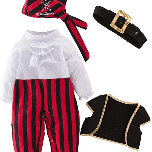 Baby Toddler Pirate Costume 4pcs Set – SIZE: XSMALL(2-3)