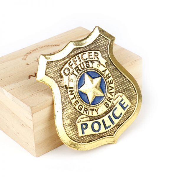 POLICE BADGE - GOLD POLICE BADGE Brooch Pins - Image 6