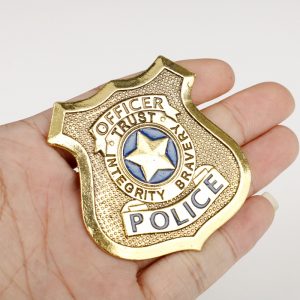 POLICE BADGE - GOLD POLICE BADGE Brooch Pins