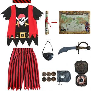 Kids Pirate Costume, Pirate Role Play Dress Up Set