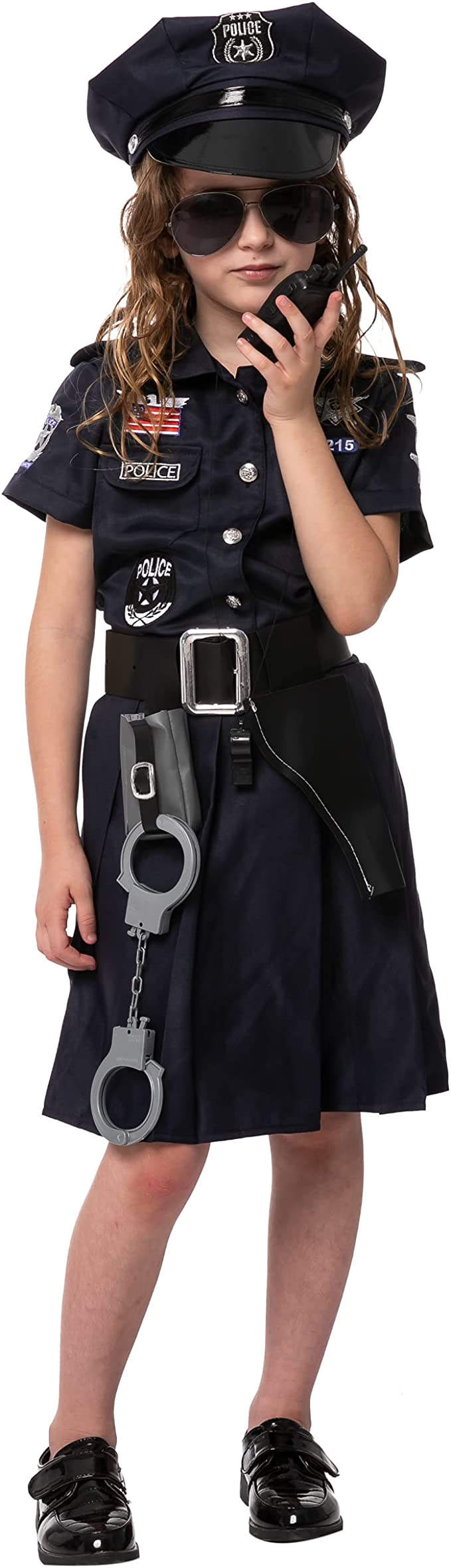 Career Day POLICE – Girls Police Officer Cop Costume - Image 2