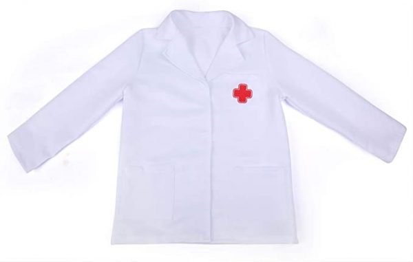 Career Day DOCTOR - GIRLS Pretend-Play PINK Doctor Costume for Kids - Image 3