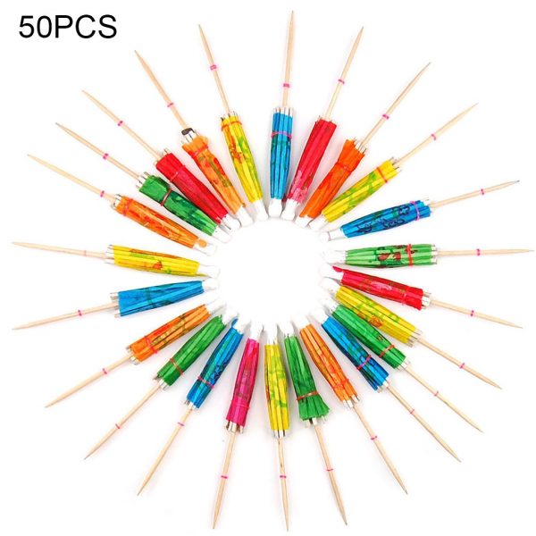 25pc - Disposable Cocktail Umbrella Toothpicks - RANDOM - Image 4