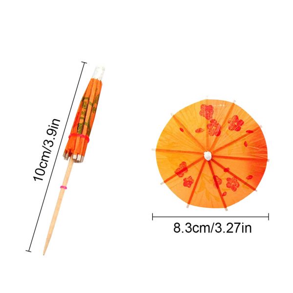 25pc - Disposable Cocktail Umbrella Toothpicks - RANDOM - Image 3