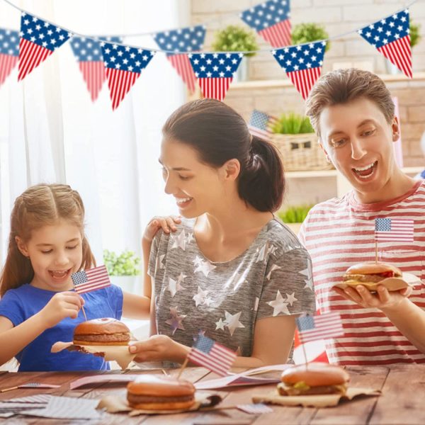 4th of July – 30ft Patriotic Bunting Banner Flags 20 flags - Image 4