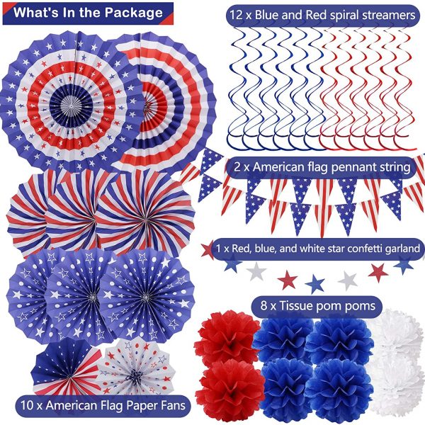 4th of July – 33PCS Independence Day Decoration