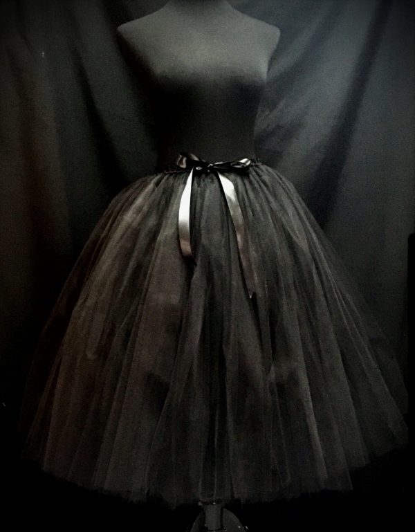 ADULT TUTU – CUSTOM MADE Adult Below Knee Length BLACK Tutu
