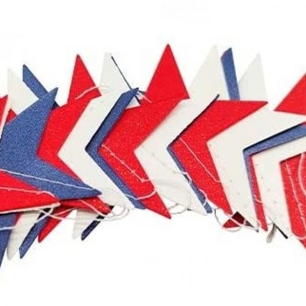 4th of July – 13FT Red White and Blue Patriotic Star Streamers Banner Garland Decorations