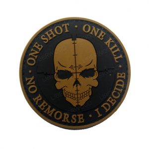 MILITARY PATCH - Uniform Jacket Army Badge Tactical Airsoft Sniper Patch ONE SHOT KILL