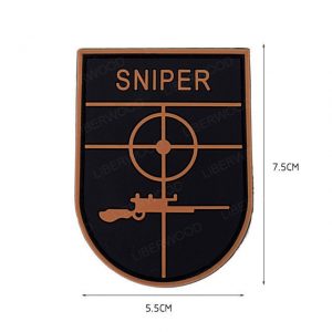 MILITARY PATCH - Uniform Jacket Army Badge Tactical Airsoft Sniper Patch BROWN SNIPER