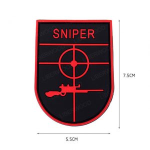MILITARY PATCH - Uniform Jacket Army Badge Tactical Airsoft Sniper Patch RED SNIPER