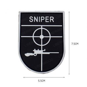 MILITARY PATCH - Uniform Jacket Army Badge Tactical Airsoft Sniper Patch WHITE SNIPER