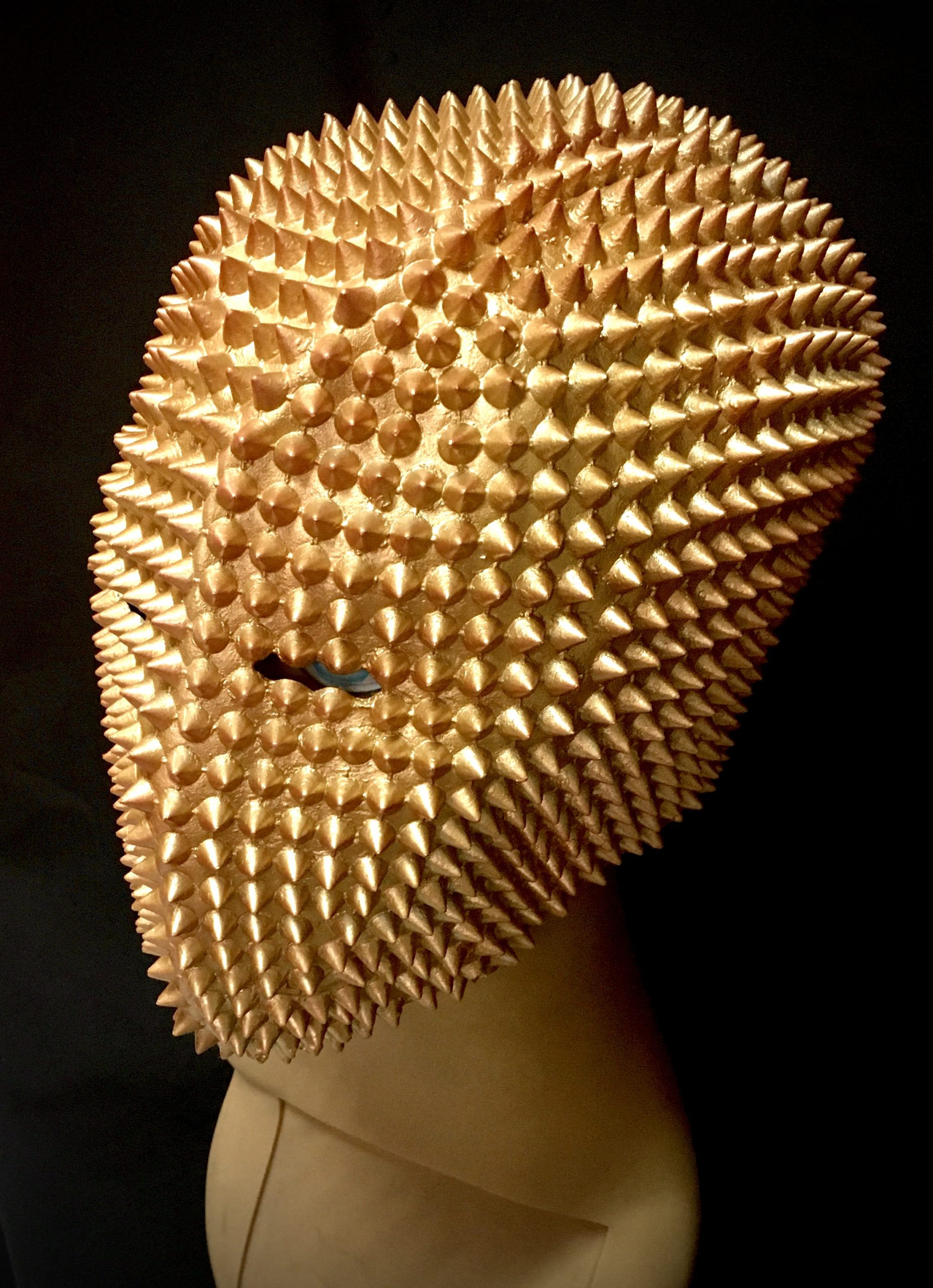 HALLOWEEN MASK - Full Face Latex Studded Spike Face Cover Mask - Image 2