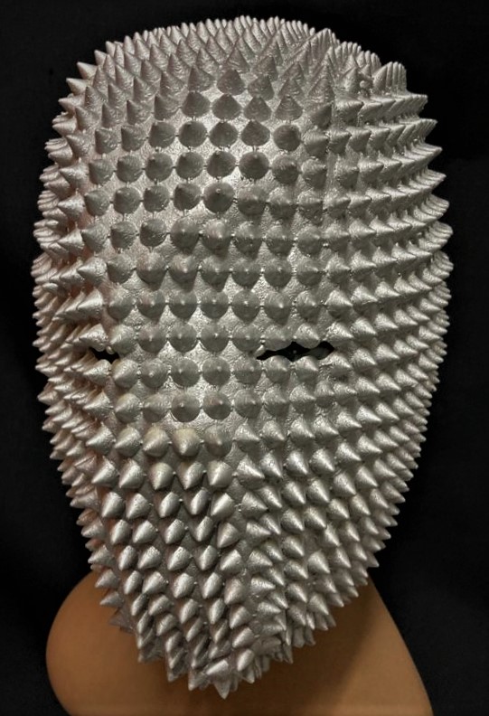 HALLOWEEN MASK - Full Face Latex Studded Spike Face Cover Mask - Image 6