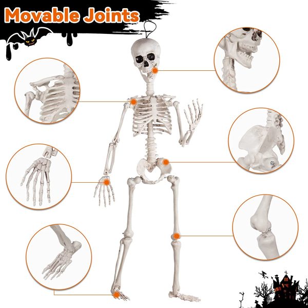 HALLOWEEN DECORATION – 36″ Posable Halloween Skeleton