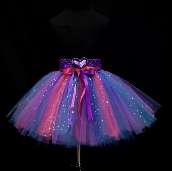 CUSTOM MADE Child tutu – TODDLER LIGHT UP Purple/Pink/Turquoise Sparkle tutu Fits 3-4YRS - Image 2