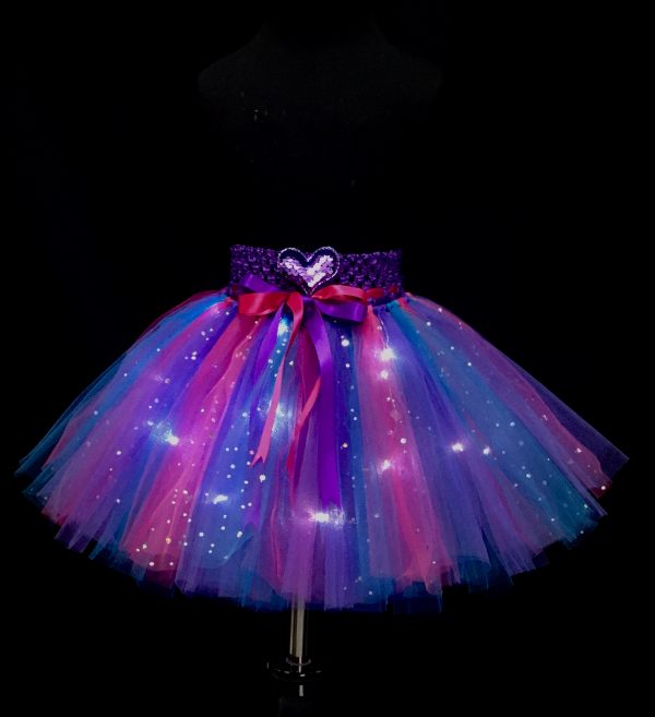 CUSTOM MADE Child tutu – TODDLER LIGHT UP Purple/Pink/Turquoise Sparkle tutu Fits 3-4YRS