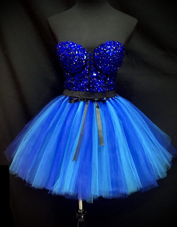 ADULT TUTU – CUSTOM MADE Adult Turquoise/Royal Blue Fluffy Tutu - Image 2