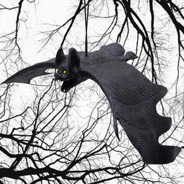 HALLOWEEN DECORATION - 11inch Halloween Hanging Rubber Bat