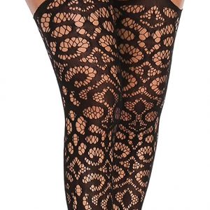 Fishnet Suspender Garter Stockings - BLACK #4, #8