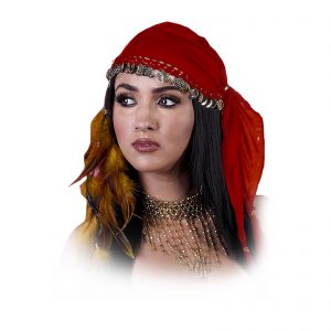 Red Scarf/Gold Coins