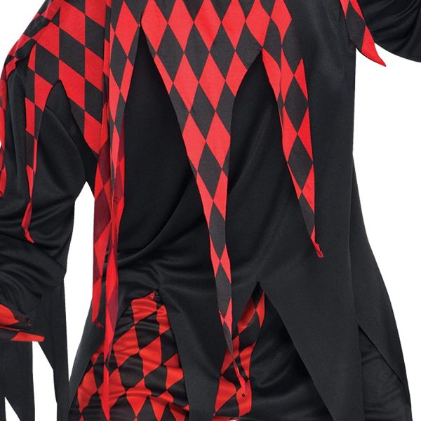 HALLOWEEN - Adult Krazed Jester Costume STANDARD SIZE - Image 4