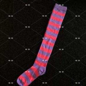 SOCKS - Over Knee Striped - LILAC/PINK