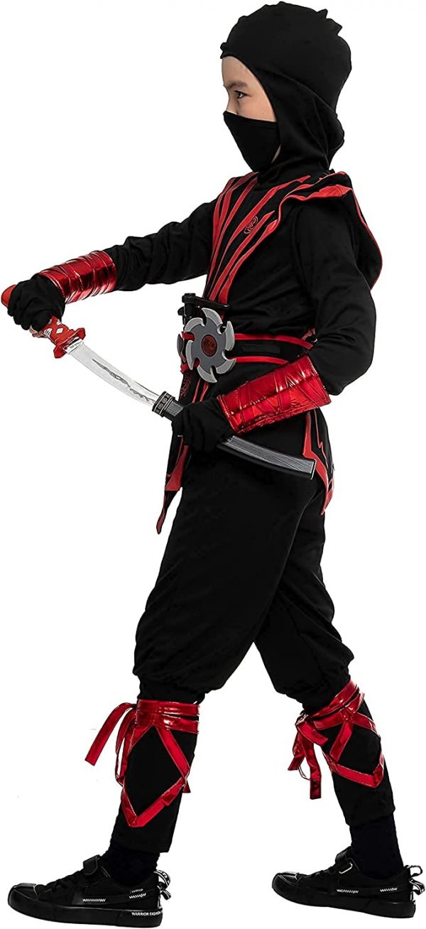 HALLOWEEN - BOY Ninja Deluxe Costume Set with Ninja Foam Accessories - Image 4